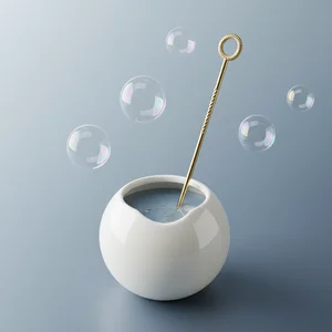Abstract bubble product display