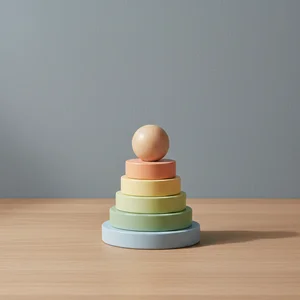 Pastel wooden stacking toy