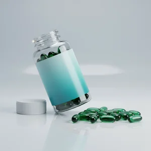 Vibrant Green Capsules Spilling Out