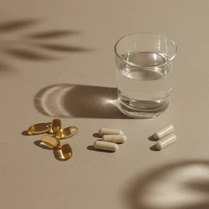 Hydrating minimalist scene