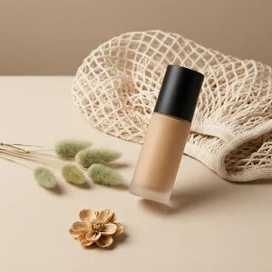 Natural skincare on textured fabric
