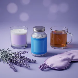 Calm evening routine with lavender
