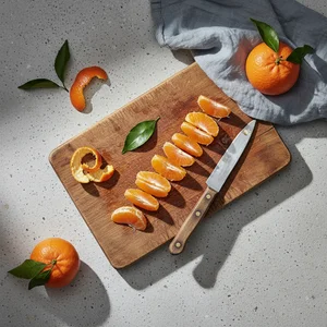 Fresh citrus on rustic wood