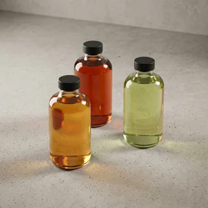 Trio of bottles on concrete