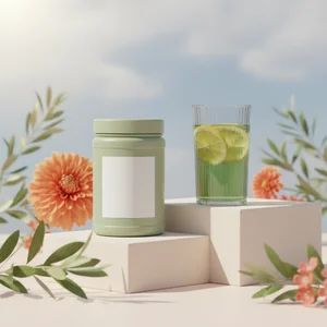 Bloom beauty products with flowers