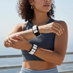 Active woman stretching outdoors