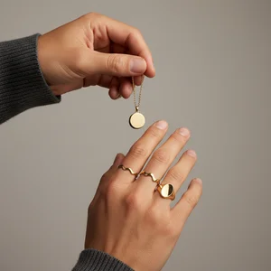 Delicate Gold Necklace Model