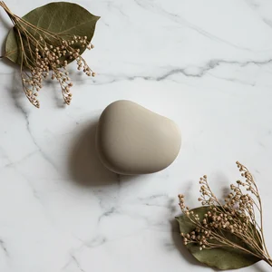 Marble backdrop with greens