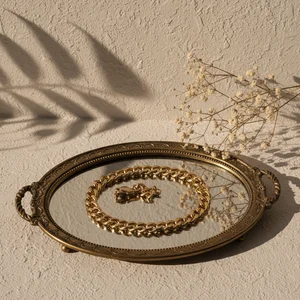 Elegant gold jewelry & dried flowers