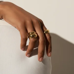 Elegant Gold Ring Hand Model