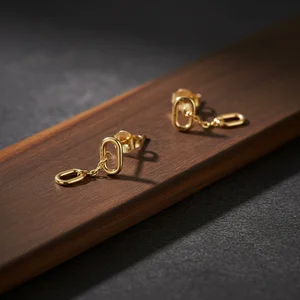 Elegant gold hoop earrings