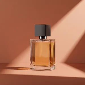 Elegant perfume with dramatic shadow