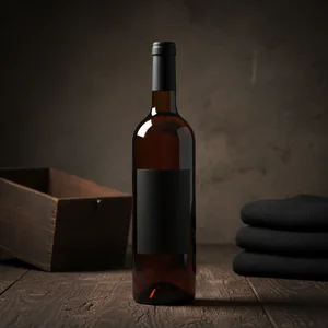 Elegant Dark Wine Bottle