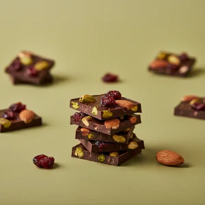 Artisanal chocolate bark stack