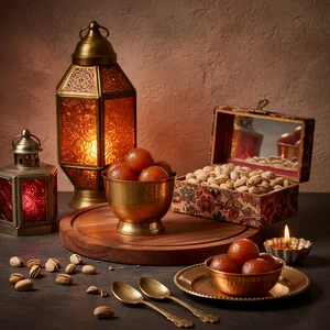 Festive Indian celebration spread