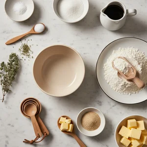 Rustic baking kitchen scene