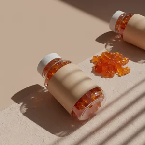 Vitamin gummies in sunlight