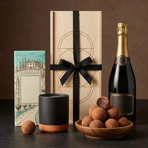 Luxury champagne & truffle gift set