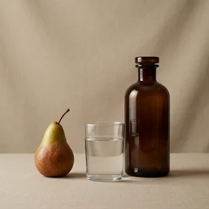 Rustic still life with bottle