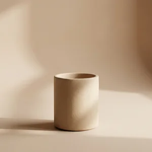 Minimalist pot with natural shadows