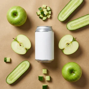 Fresh apple cucumber drink