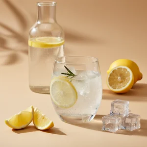 Refreshing lemon rosemary drink