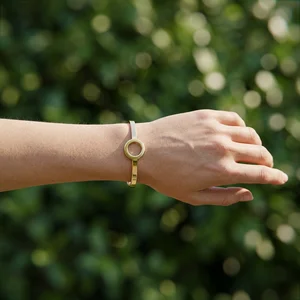 Minimalist Gold Bracelet Outdoors