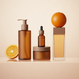 Natural skincare with orange