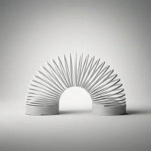 Minimalist white spring on gray