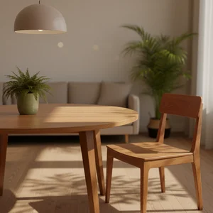 Modern minimalist dining space