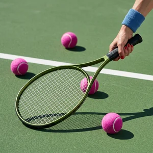 Vibrant tennis action on court
