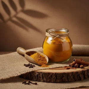 Vibrant turmeric spice bowl