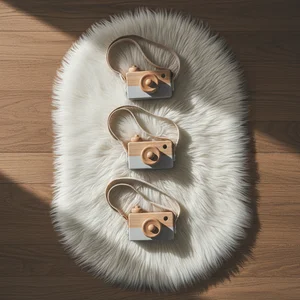 Cute wooden bear decor