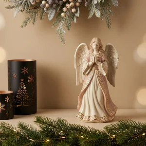Festive angel on mantle