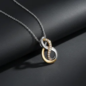 Delicate gold infinity necklace
