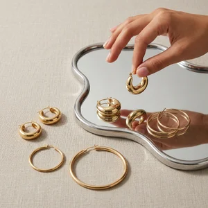Modern gold jewelry collection