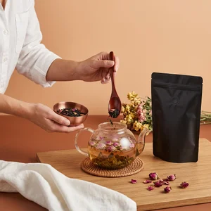 Cozy tea brewing scene