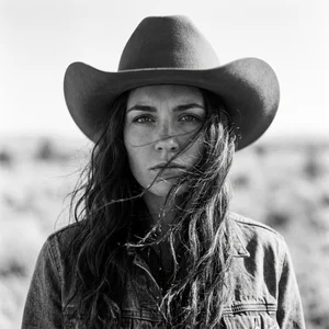 Rugged Cowboy Hat Portrait
