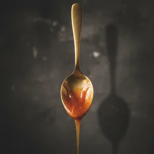 Rich caramel drizzle