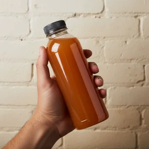 Refreshing Orange Juice Bottle