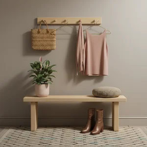 Minimalist entryway styling