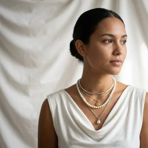 Elegant layered necklace template