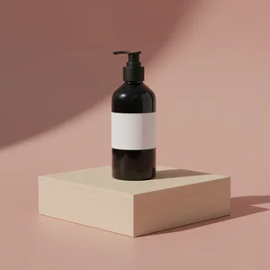 Minimalist black pump bottle