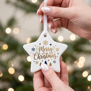 Hands holding Christmas star