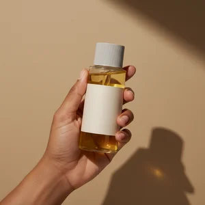 Product bottle with dramatic shadow