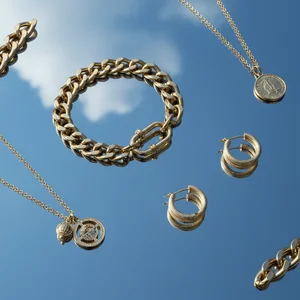 Floating Gold Charms & Sky