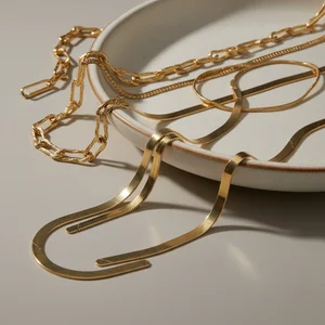 Stacked Gold Snake Chains