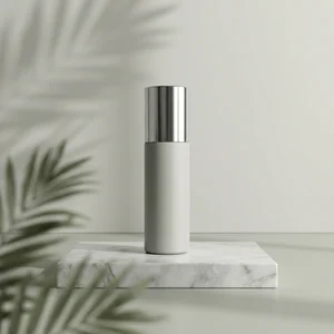 Product display podium with leaf shadow