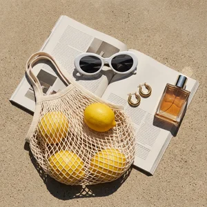 Sunny summer lifestyle flat lay