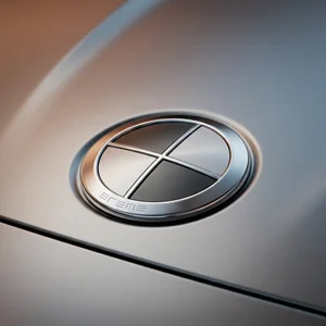 Modern metallic emblem on gradient